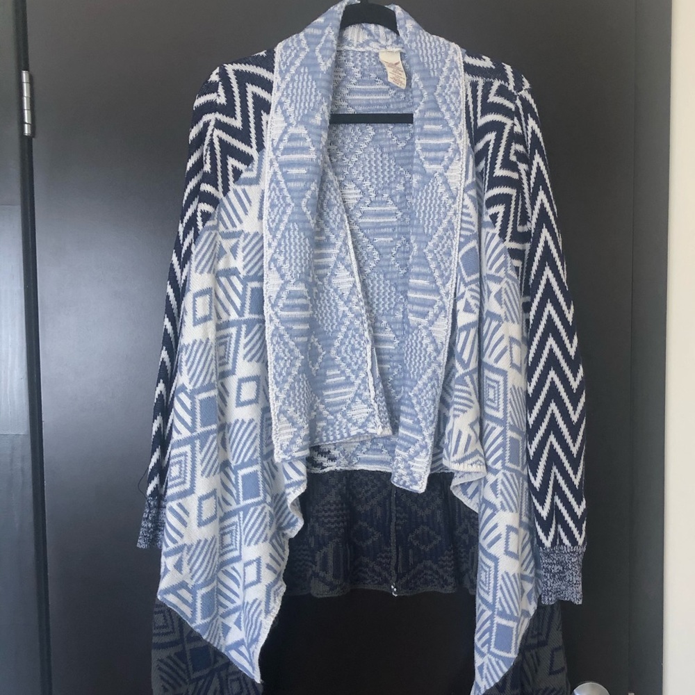 Faded glory blue cardigan/sweater size L